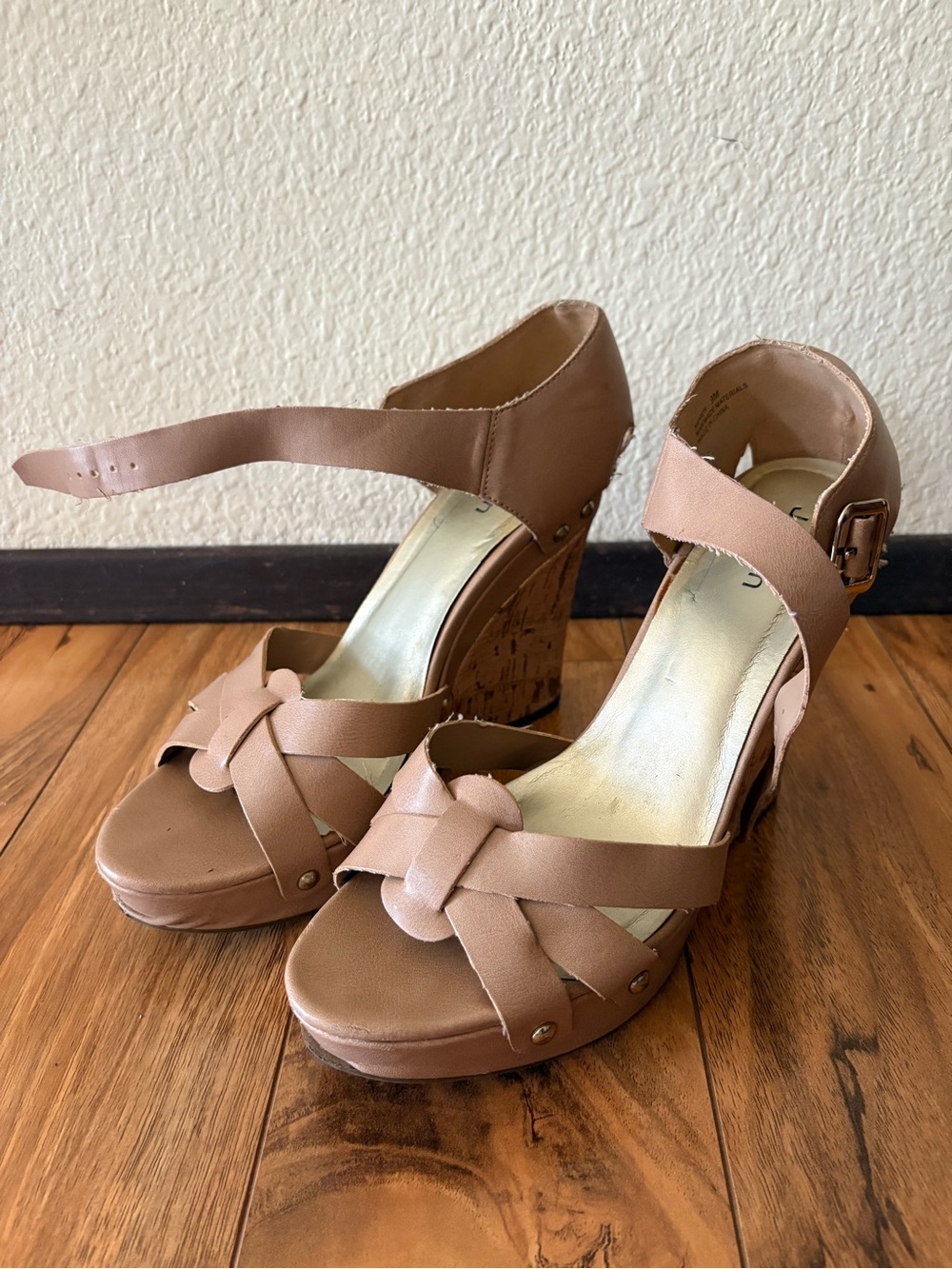 Jasmine Dusty Tan Knotted Wedge Sandals
